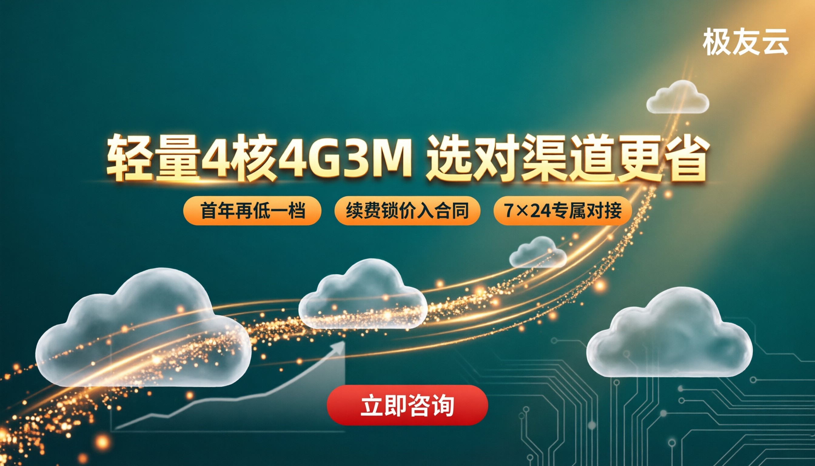 腾讯云轻量4核4G3M费用:代理渠道怎么选?
