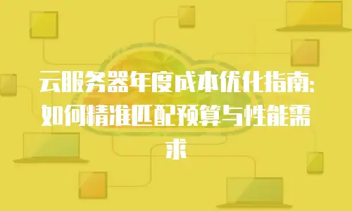 云服务器年度成本优化指南：如何精准匹配预算与性能需求