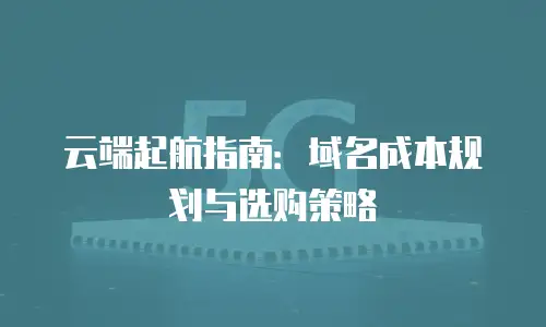 云端起航指南：域名成本规划与选购策略