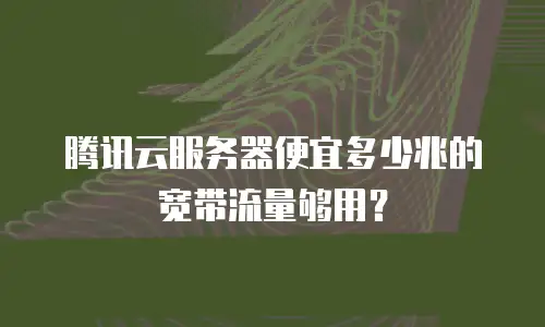 腾讯云服务器便宜多少兆的宽带流量够用？