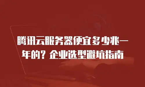 腾讯云服务器便宜多少兆一年的？企业选型避坑指南