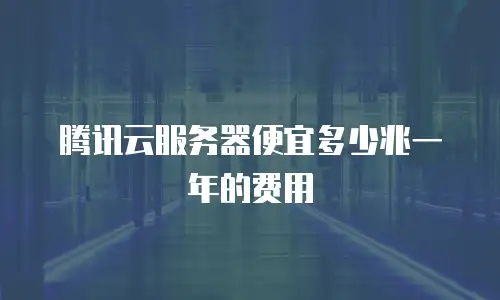 腾讯云服务器便宜多少兆一年的费用