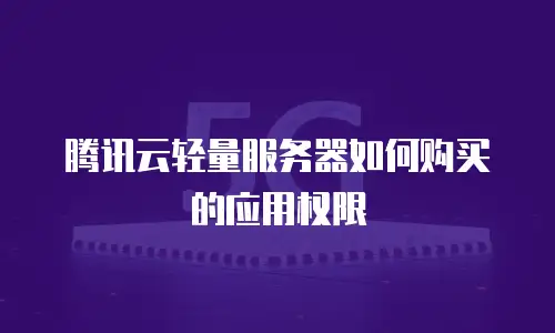 腾讯云轻量服务器如何购买的应用权限