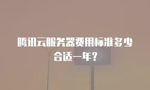 腾讯云服务器费用标准多少合适一年？