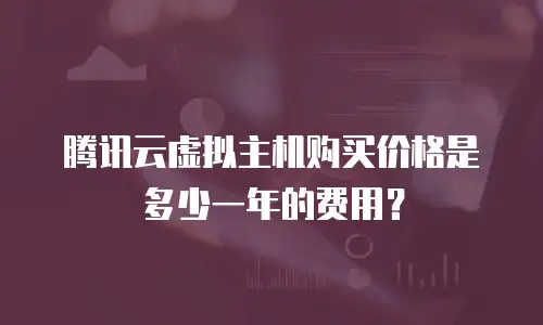 腾讯云虚拟主机购买价格是多少一年的费用？