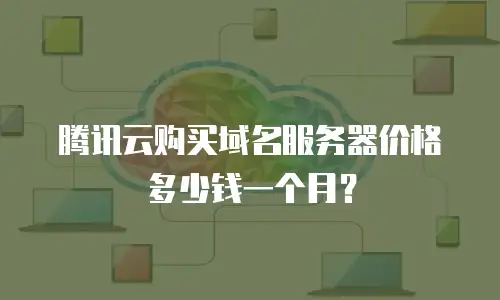 腾讯云购买域名服务器价格多少钱一个月？