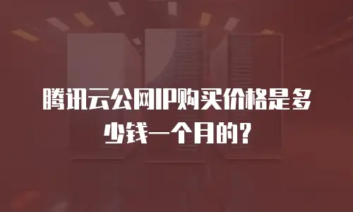 腾讯云公网IP购买价格是多少钱一个月的？