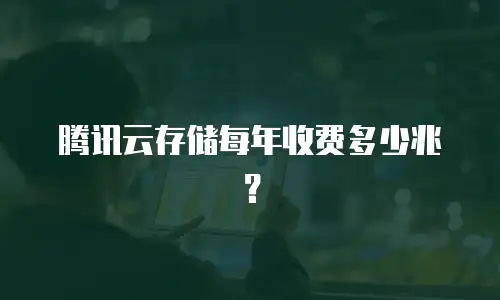 腾讯云存储每年收费多少兆？