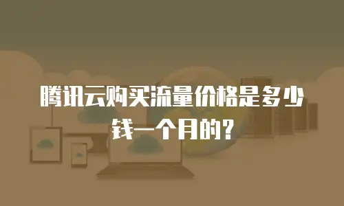 腾讯云购买流量价格是多少钱一个月的？