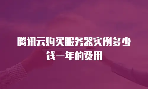 腾讯云购买服务器实例多少钱一年的费用