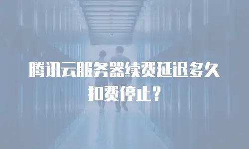 腾讯云服务器续费延迟多久扣费停止？