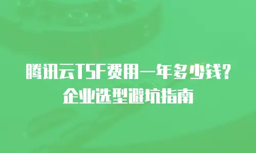 腾讯云TSF费用一年多少钱？企业选型避坑指南
