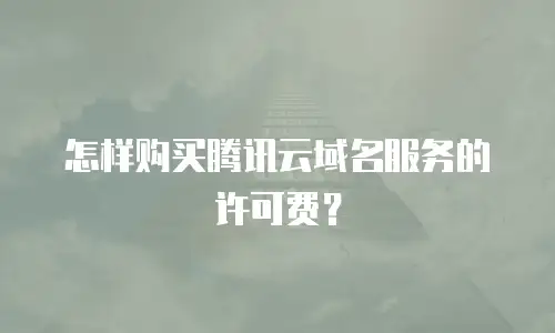 怎样购买腾讯云域名服务的许可费？