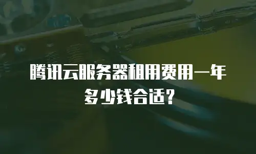腾讯云服务器租用费用一年多少钱合适？