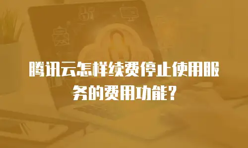 腾讯云怎样续费停止使用服务的费用功能？