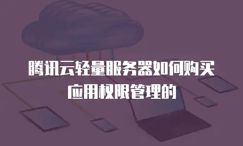腾讯云轻量服务器如何购买应用权限管理的