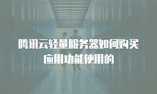腾讯云轻量服务器如何购买应用功能使用的
