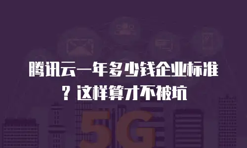 腾讯云一年多少钱企业标准？这样算才不被坑