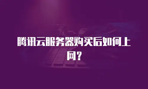 腾讯云服务器购买后如何上网？