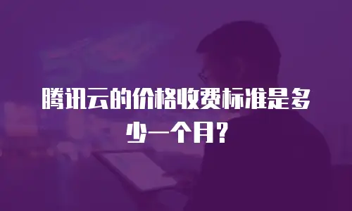 腾讯云的价格收费标准是多少一个月？
