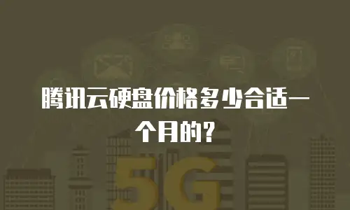 腾讯云硬盘价格多少合适一个月的？