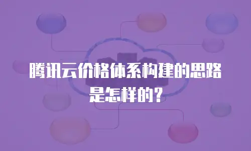 腾讯云价格体系构建的思路是怎样的？