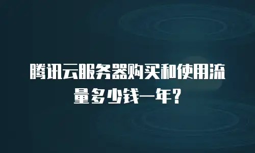 腾讯云服务器购买和使用流量多少钱一年？