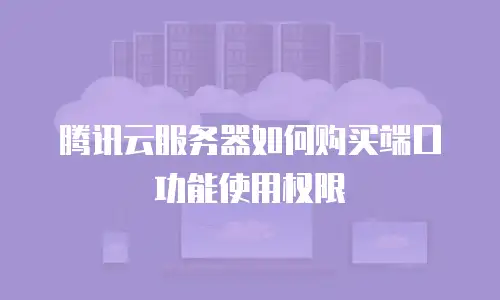 腾讯云服务器如何购买端口功能使用权限