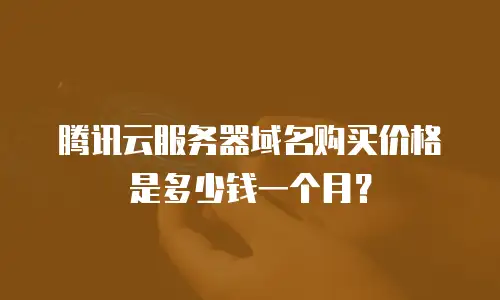 腾讯云服务器域名购买价格是多少钱一个月？
