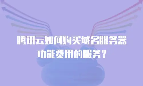 腾讯云如何购买域名服务器功能费用的服务？