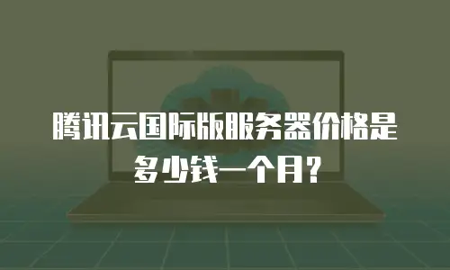腾讯云国际版服务器价格是多少钱一个月？