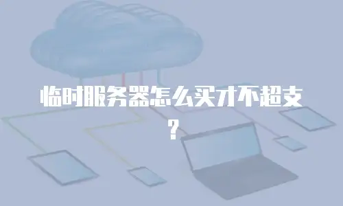 临时服务器怎么买才不超支？