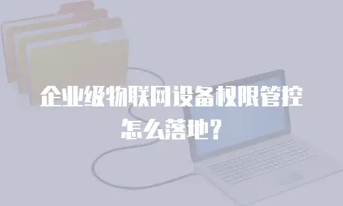 企业级物联网设备权限管控怎么落地？