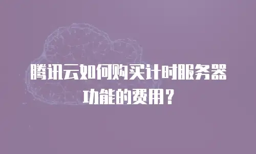 腾讯云如何购买计时服务器功能的费用？