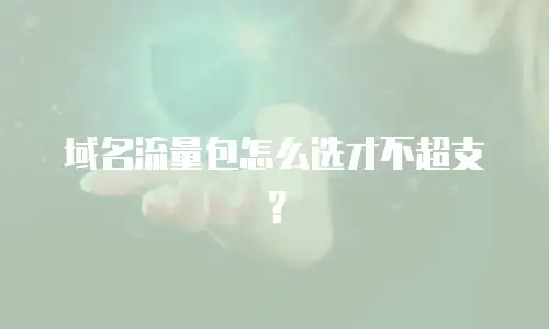 域名流量包怎么选才不超支？