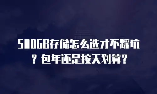500GB存储怎么选才不踩坑？包年还是按天划算？