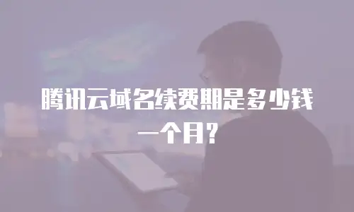 腾讯云域名续费期是多少钱一个月？