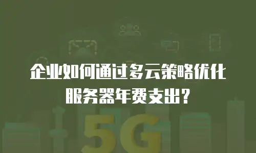 企业如何通过多云策略优化服务器年费支出？
