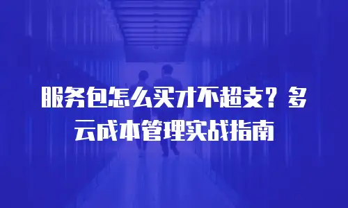 服务包怎么买才不超支？多云成本管理实战指南