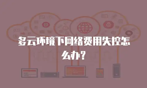 多云环境下网络费用失控怎么办？