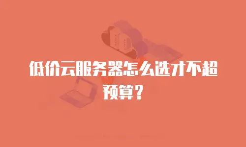 低价云服务器怎么选才不超预算？