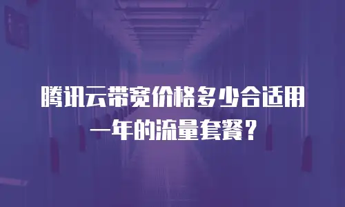 腾讯云带宽价格多少合适用一年的流量套餐？