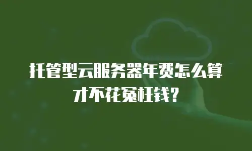 托管型云服务器年费怎么算才不花冤枉钱？