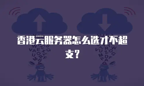 香港云服务器怎么选才不超支？