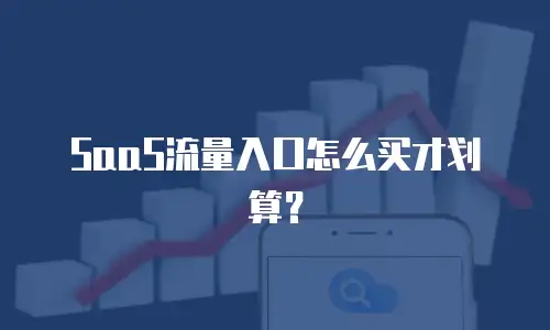 SaaS流量入口怎么买才划算？