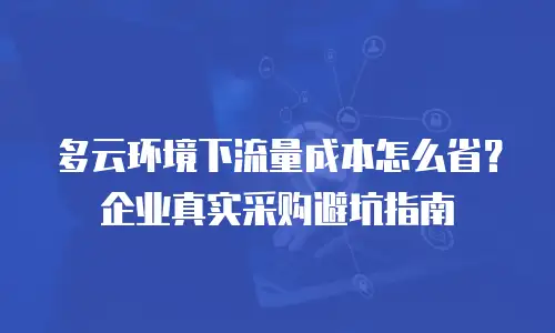 多云环境下流量成本怎么省？企业真实采购避坑指南