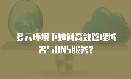 多云环境下如何高效管理域名与DNS服务？