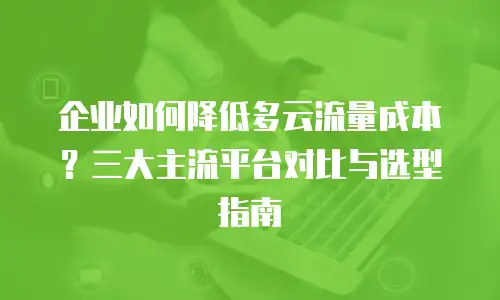 企业如何降低多云流量成本？三大主流平台对比与选型指南