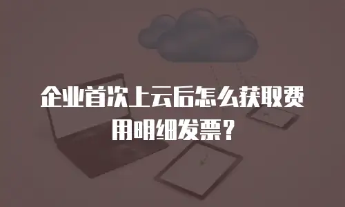 企业首次上云后怎么获取费用明细发票？