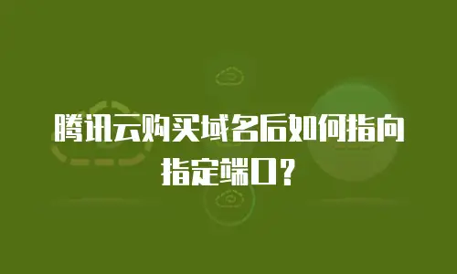 腾讯云购买域名后如何指向指定端口？